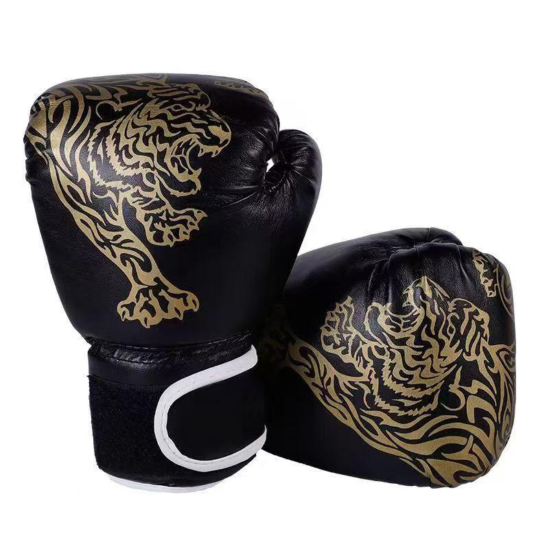 In Stock Adult Boxing Gloves Professional Muay Thai Sanda Gloves Tear Resistant PU Material Training Fighting Competition Gloves for Adults