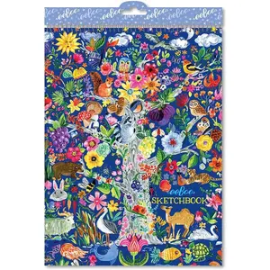 : Tree of Life Spiral Bound Blank Sketchbook - 60 Pages, 140 GSM/95 LB Paper, 8.5x11, Eco-Friendly, Kids Art Supplies