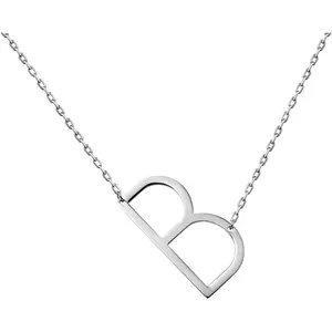 Stainless Steel Initial Letters Necklace for Women Color Gold and Silver from A-Z Letter