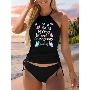 Be Strong And Courageous - Butterfly Lover Butterflies Two Piece Swimsuit