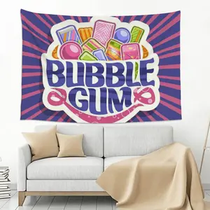 1pc of Bubble Gum Sticker Art Tapestry for Wall Decoration, Perfect As a Gift for Dorms And Fans, Measuring 40 Inches by 60 Inches