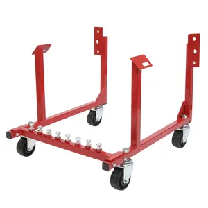 Heavy-Duty Engine Stand for Chevy V8 - 1000LB Engine Cradle Support for Chevrolet SBC BBC LS Small Block Big Block - Red Auto Repair Garage Mechanic Tool