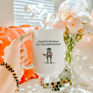 [Sale Up To 30%] Hold On I'm Overstimulated Frg Mug Gen Z Mug Weird Stuff Ironic Silly Coffee Mug Coworker Gift