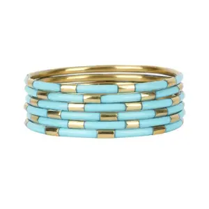 BudhaGirl | Turquoise Veda Bangles - Set Of 6