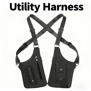 Tactical Chest Rig - Adjustable, Lightweight Utility Harness for Men & Women, Perfect for Outdoor, Travel, Hiking & Daily Use Water Resistant Chest woman anti-theft hidden storage other  storage  backpack dark brown large fanny pack gym bag outdoor hunt d