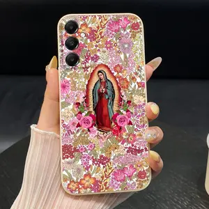Floral Virgin Mary Pattern Case suitable for SamsungGalaxy A14 A13 A12 A11 A10 A07 A06 A05 A05s A04 A04s A04e A03 A03s A02 A02s 4G 5G  Silicone Anti-Drop Ultra Mobile Phone Thin Back Cover Giving gifts to family and friends