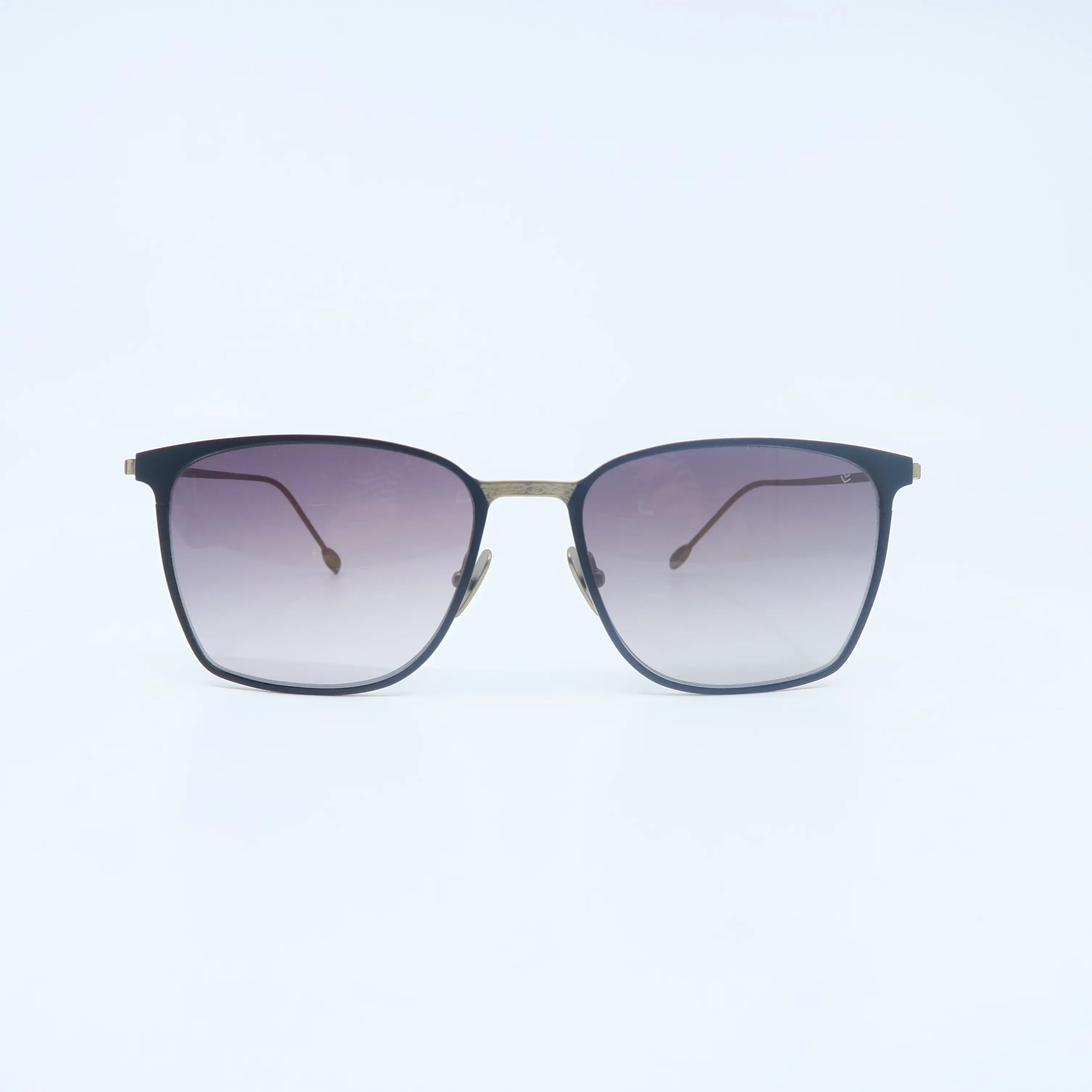 John Varvatos V524 Black & Gold, Gray Gradient Lenses, New Men's Sunglasses