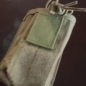 Molle Radio Holster Holder Case Heavy Duty Pouch Bag for Two-Way Walkie Talkies Adjustable Storage with 1 Pack Patch Audio Compact Durable Black