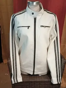 Hard Edge - White Unisex Bike Jacket