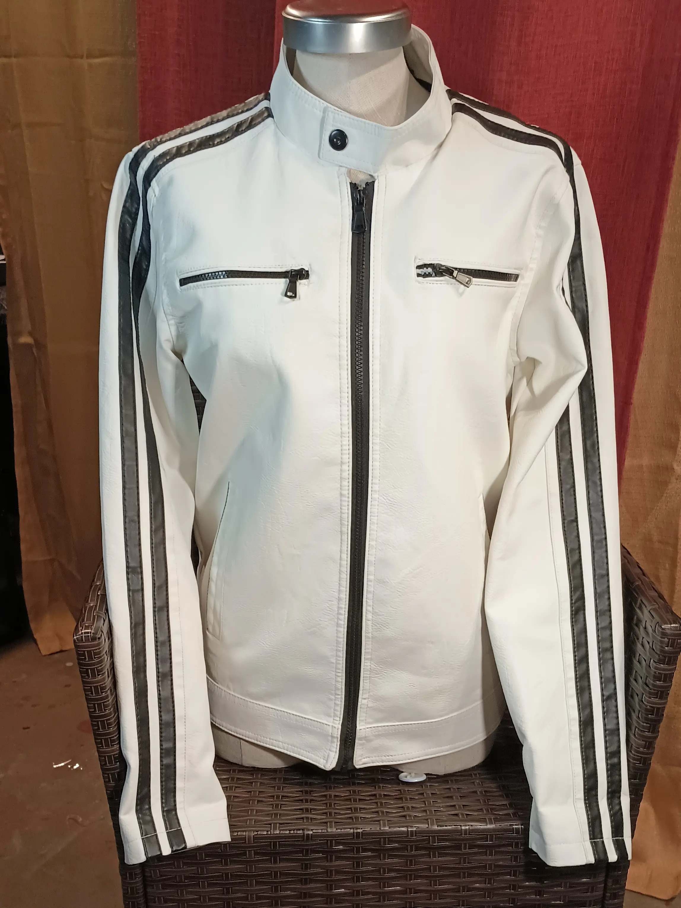 Hard Edge - White Unisex Bike Jacket