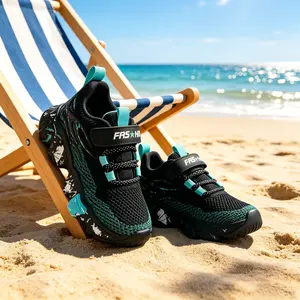 Breathable Kids Running Shoes, Lightweight Summer Mesh Sneakers with Non-Slip Sole, Adjustable Strap Sports Shoes for Active Kids
