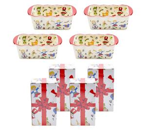 Temp-tations Seasonal S/4 Ruffled 12-oz Loaf Pans with Gift Boxes