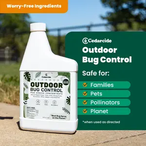 Cedarcide PCO Choice Outdoor Cedar Oil Concentrate Quart Bottle with Sprayer | Cedarwood