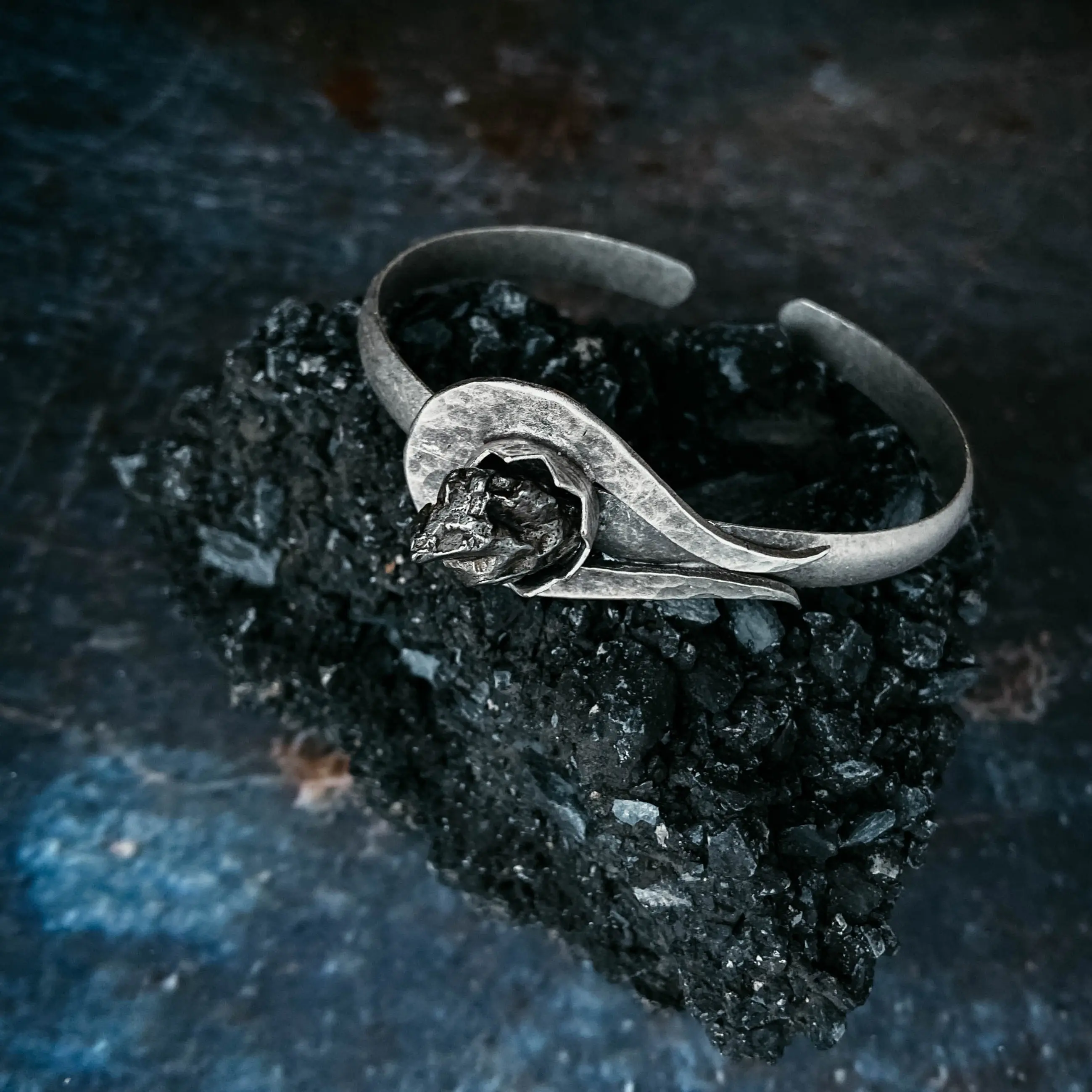 Handmade Comet Meteorite Cuff Bracelet