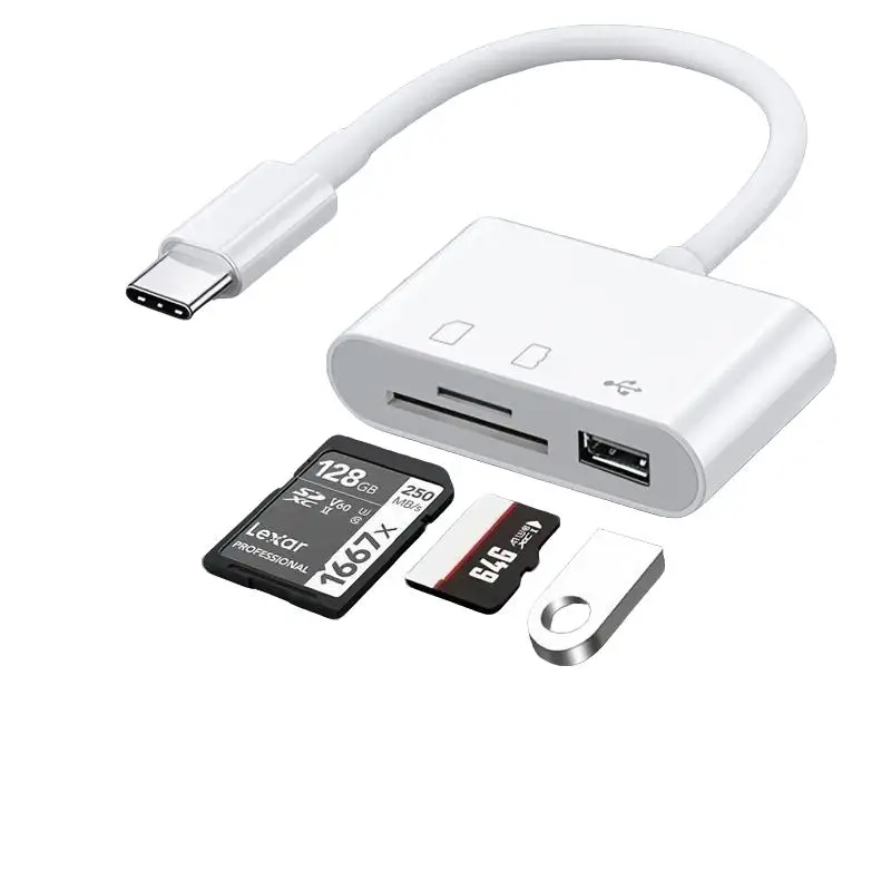 3 in 1 USB & TF Card & SD Card Reader, Multifunctional OTG Reader, Plug & Play Hight Speed Card Reader for Home Office, Portable OTG Brand, Tools, USB