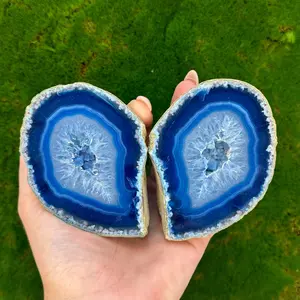 Agate SET Geode Multi-Colored Polished & Dyed | Great Quality From Brazil