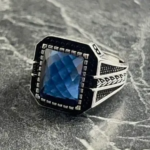 Men's Punk Hip-Hop Alloy Metal Geometric Synthetic Zircon Knuckle Ring - Retro-Modern Design, Ideal for Daily or Party Wear, Showcasing Distinct Taste, Knuckle Rings