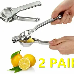 2pcs Stainless Steel Manual Citrus Juicer, Durable Lemon and Press, Ergonomic Handle, Ideal for Outdoor Activities, Smooth Metal Surface