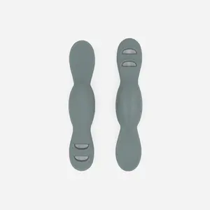Yeah Baby Goods All You-Tensil (SET OF 2) - Faded Jade - Self-Feeding Spoon Designed by Feeding Specialist to Support Development - 4+ Months Baby Utensils