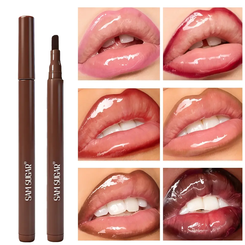 Sam Sugar Long-Lasting Dual-Sided Lip Liner Pencil, Smudgeproof Matte Finish, Perfect for Daily and Party Makeup, Precision Drawing, Lipliner