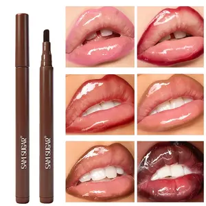 Sam Sugar Long-Lasting Dual-Sided Liquid Lip Liner Pencil, Smudgeproof Matte Finish, Perfect for Daily and Party Makeup, Precision Drawing