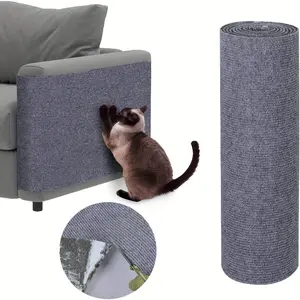 Trimmable Cat Scratcher Pad Self Adhesive Carpet Scratching Board Removable Sofa Protector for Indoor Cats