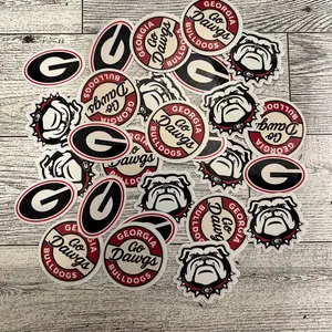 Go Dawgs Vinyl Stickers 27pc - Go Dawgs Bulldogs Design, Ideal for Decoration and Decoration