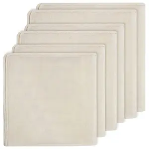 6 Pack Cheeseclothes, Unbleached Pure Cotton Muslin Clothes Soft Square Cheese Clothes for Cooking, Straining, Baking