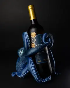 Animal Wine Bottle Decor Bear, Panda, Frog, Octopus. Wine Bottle Holder Set Utensils