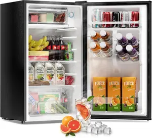 3.2 Cu Ft Mini Fridge with Freezer - Energy Efficient, Large Capacity Single Door Upright Freezer for Dorm, Bedroom & Office | Small Fridge, Reversible Door, ETL Certified(Black)