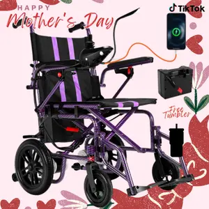 Electric Wheelchairs for Adults, Foldable Wheelchair for Adults,360W Dual Motor Motorized Wheelchair with 15 Miles Long Travel Range, Maximum Speed 4MPH, Support 286 lbs