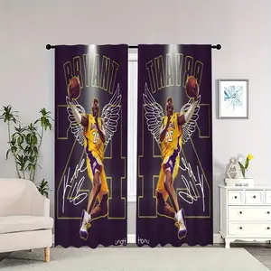 Kobe Bryant basketball player image poster indoor curtains, Room Decor Curtain, light-blocking, heat-insulating, soft, suitable for home decoration