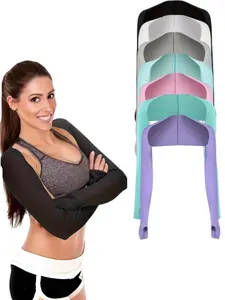 2-piece summer ice silk arm sleeves, women's solid color elastic arm sleeves with finger holes, summer outdoor sports shawl arm sleeves, Uv arm sleeves