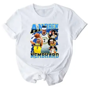 Vintage 90s Bootleg Style Graphic Andrew Nembhard Shirt for Men and Women, Indiana Basketball Fan Tshirt