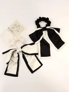 Simple Bow Decorated Hair Tie for Summer 2024, Elegant Large Bow Design Ponytail Holder, Minimalist Headwear for Thick Hair, Fashion Hair Accessories for Party Decor, hair bows, Scrunchies