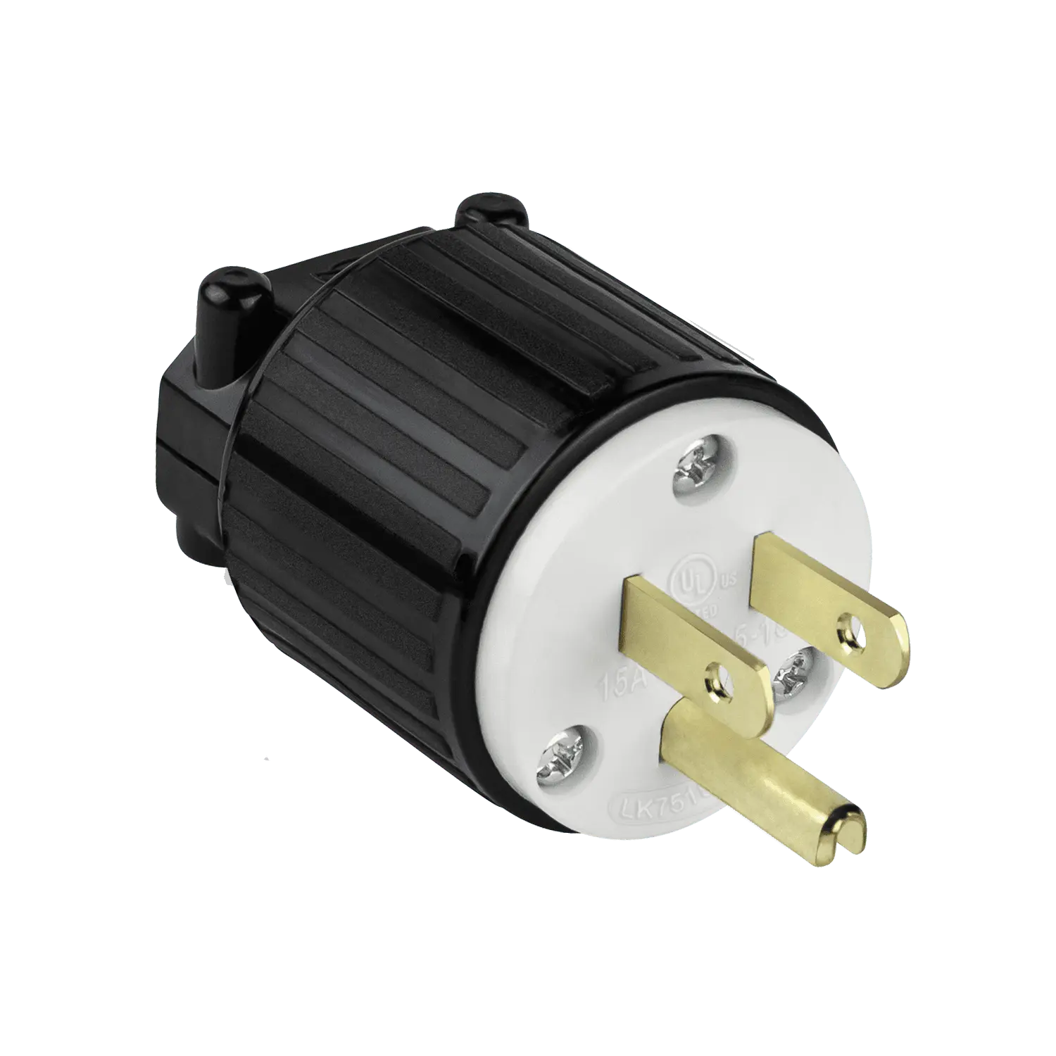 Enerlites 2-Pole 3-Wire Straight Blade US Plug, 15A 5-15P Electrical Plug with Approval Listings, for Home Improvement Electrical Equipment & Supplies (Non-Locking Design)