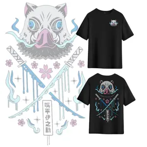 Inosuke Hashibira with his sword Dual Serrated Nichirin Katanas shirt, Demon Slayer t-shirt, Anime sweatshirt hoodie, Anime lover t-shirt