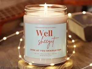 Funny Graduation Candle, College Graduate Gift, PhD Master's Doctorate Med Law, Congratulations Gift for Graduate Finally Candle