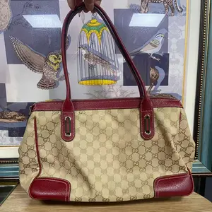 Pre-owned GUCCI Canvas Tote Bag Handheld & Shoulder Bag Dimensions 37 23 12 cm Classic GG Pattern