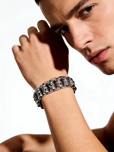 Men's Vintage Rustic Chinese Dragon Stainless Steel Bracelet, Bold Statement Jewelry, Daily Wear, Trendy Versatile Accessory