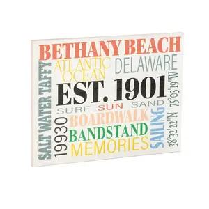 JennyGems Bethany Beach Delaware Souvenirs, Bethany Beach Town Memories Wooden Sign, Delaware Gifts, Delaware Sign, Delaware Decor, Made in USA