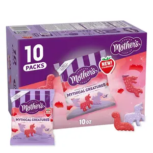 Mother's Sparkling Strawberry Mythical Creatures, Shortbread Cookies with Strawberry Frosting and Sprinkles, 10 Count, 1 oz Each