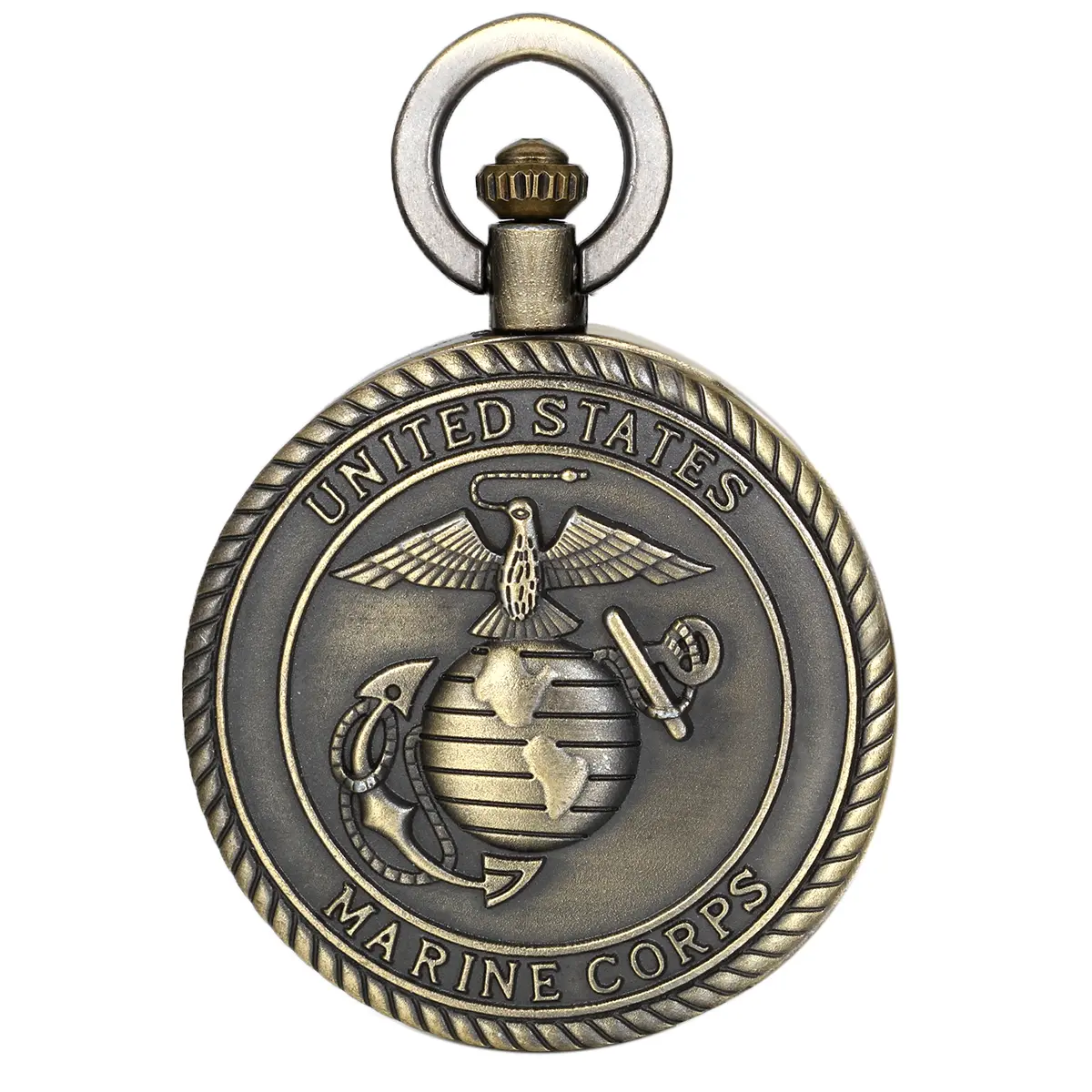 OIDEA Men's Quartz Pocket Watch with Quartz Movement, Accurate Time, Distinctive Design, Emblem Focus, Marine Corps Emblem, Navy-Air Force-FBI Themes, Ideal for Veterans, Authentic Fashion Accessory, Veteran Gift summerwins,