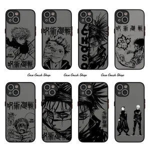 Jujutsu Kaisen Anime Itadori Yuji Gojo Satoru Phone Cases For iPhone 17 16 15 14 13 12 Promax Pro Air Plus Frosted Translucent Soft Shockproof Cover Protection Gifts For Christmas Halloween Birthday