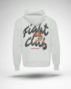 "Fight Club Devil" Graphic Hoodie - Bone