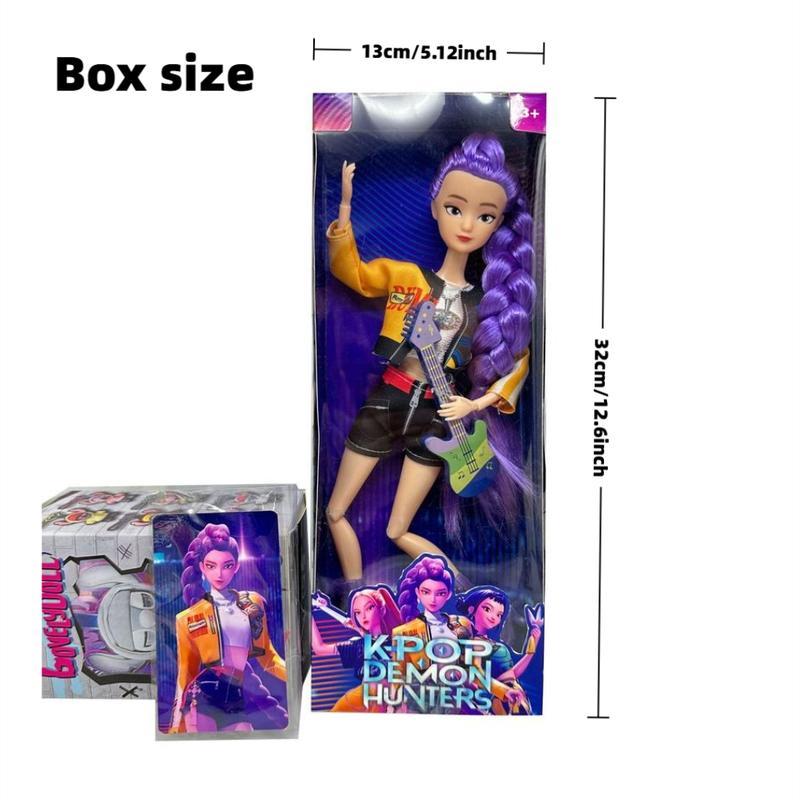 K-pop Demon Hunters Anime action figure doll 11.5 inches–12 Joint Movable Anime-Rumi, Mira and Zoey, Anime-Inspired Collectible Dolls, Merch Gift for Fans & Kids-desk display-Kpop Idol Merch Collectibles