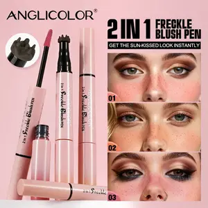Dual-Ended Blush & Freckle Pen, Waterproof Sweatproof, Blush Stamp Pen, Perfect for Flawless Makeup, Long-Lasting Formula