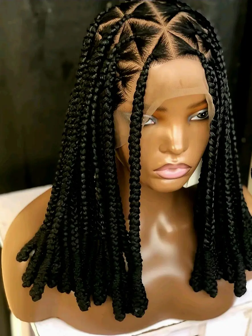 12 Inches Box Braided Wig for Classic Ladies - Stylish and Classic Design