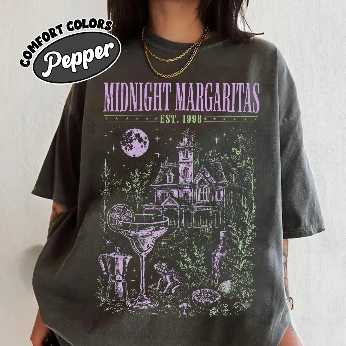 Midnight Margaritas Shirt, Salt Rosemary Lavender Love Shirt, Witchy Tee, Margarita Halloween Shirt, Practical Magic Shirt