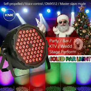 XNK RGB Sound-Activated Par Lights Party Lights DJ Lights, Sound Activated LED Lights for Room with Remote, Bedroom Disco Lights, TikTok Live Background Light, Mother’s Day Party Decor, 60x4W RGBW